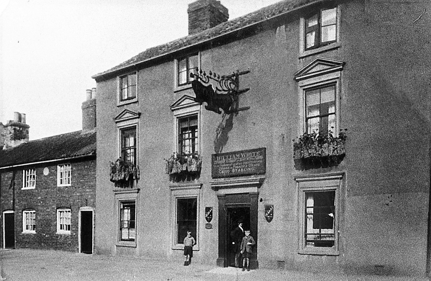 The old coaching inn, with its ‘good stabling’ sign